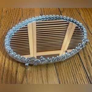 Vintage [mini] gold tray with whimsical trim